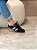 Tênis Feminino Sandy Preto/Branco em couro legítimo - Imagem 4