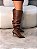 Bota Feminina Kandi Marrom Over em Couro legítimo - Imagem 8