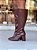 Bota Feminina Laís Marrom Cano Alto - Imagem 6
