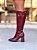 Bota Feminina Laís Vinho Cano Alto - Imagem 8