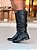 Bota Slouch Montaria Califa Preta em Couro - Imagem 7