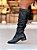 Bota Slouch Montaria Califa Preta em Couro - Imagem 5