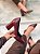 Scarpin Feminino Penélope Vinho em Couro legítimo - Imagem 1