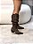 Bota Feminina Western Kênia Marrom Camurça em couro legítimo - Imagem 7