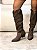 Bota Feminina Western Kênia Marrom Camurça em couro legítimo - Imagem 3
