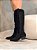 Bota Feminina Western Kênia Preta Camurça em couro legítimo - Imagem 10