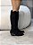 Bota Feminina Western Kênia Preta Camurça em couro legítimo - Imagem 1