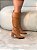 Bota Feminina Montaria Luzia Caramelo em Couro legítimo - Imagem 2