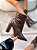Bota Feminina Perla Marrom Salto Bloco - Imagem 4