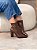 Bota Feminina Perla Marrom Salto Bloco - Imagem 1