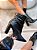 Bota Feminina Perla Preta Salto Bloco - Imagem 7