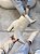 Bota Feminina Perla Off-white Salto Bloco - Imagem 1