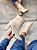 Bota Feminina Perla Off-white Salto Bloco - Imagem 1