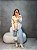 Bota Feminina Perla Off-white Salto Bloco - Imagem 7