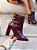 Bota Feminina Perla Vinho Salto Bloco - Imagem 8