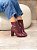 Bota Feminina Perla Vinho Salto Bloco - Imagem 3