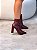 Bota Feminina Perla Vinho Salto Bloco - Imagem 1