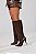 Bota Feminina Nicole Marrom Cano Alto - Imagem 2