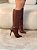 Bota Feminina Nicole Marrom Cano Alto - Imagem 7