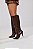 Bota Feminina Nicole Marrom Cano Alto - Imagem 13