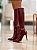 Bota Feminina Nicole Vinho Cano Alto - Imagem 1