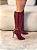 Bota Feminina Nicole Vinho Cano Alto - Imagem 6