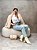 Bota Feminina Lore Off-White em meia Tricô - Imagem 2