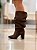 Bota Feminina Siena Slouch Marrom camurça em Couro legítimo - Imagem 6