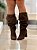 Bota Feminina Siena Slouch Marrom camurça em Couro legítimo - Imagem 9