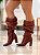 Bota Feminina Siena Slouch Vinho em Couro legítimo - Imagem 8