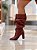 Bota Feminina Siena Slouch Vinho em Couro legítimo - Imagem 2