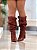 Bota Feminina Siena Slouch Vinho em Couro legítimo - Imagem 7