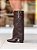 Bota Feminina Lola Marrom Capa Cano alto - Imagem 1