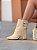 Bota Feminina Capa Lola Off-White Cano Curto - Imagem 1