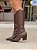 Bota Feminina Western Belize Marrom Cano Alto em Couro legítimo - Imagem 7
