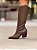 Bota Feminina Western Belize Marrom Cano Alto em Couro legítimo - Imagem 4