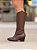 Bota Feminina Western Belize Marrom Cano Alto em Couro legítimo - Imagem 1