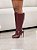Bota Feminina Charlote Vinho Cano Longo - Imagem 1