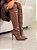 Bota Feminina Charlote Marrom Cano Longo - Imagem 7