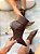 Bota Feminina Samanta Marrom com Salto dourado - Imagem 4