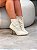 Bota Feminina Samanta Off-white com Salto dourado - Imagem 8