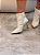 Bota Feminina Samanta Off-white com Salto dourado - Imagem 5