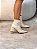 Bota Feminina Cátia Off-white em couro legítimo - Imagem 4