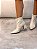 Bota Feminina Cátia Off-white em couro legítimo - Imagem 9