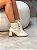 Bota Feminina Cátia Off-white em couro legítimo - Imagem 8