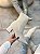 Bota Feminina Talita Off-white em Meia tricô - Imagem 1