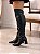 Bota Feminina Aline Over Preta Salto Baixo - Imagem 1
