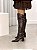 Bota Feminina Aline Over Marrom Salto Baixo - Imagem 4