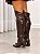 Bota Feminina Aline Over Marrom Salto Baixo - Imagem 2