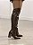 Bota Feminina Aline Marrom Salto Bloco Alto - Imagem 7
